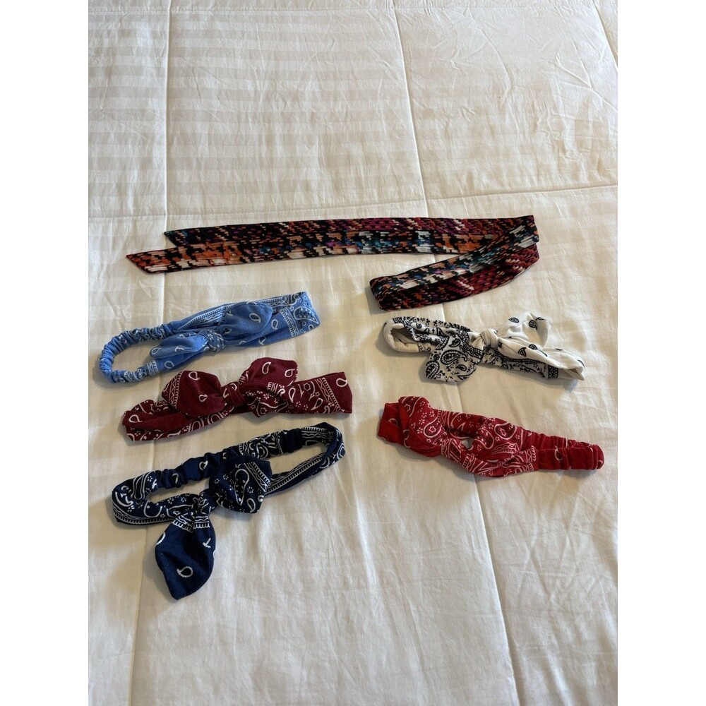 6 Piece Adult Headband/ Bow Lot Bundle